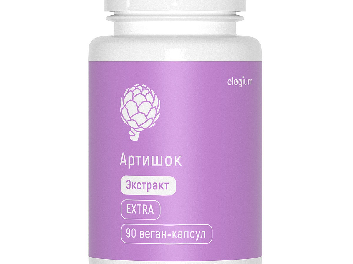 Артишок экстракт, 90 капсул, веган, elogium